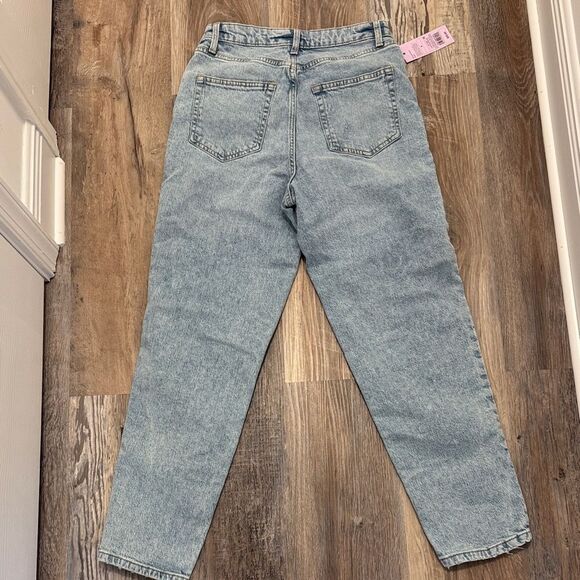 Distressed Light Blue Jeans Wild Fable High rise Tapered size 4 - Picture 5 of 7